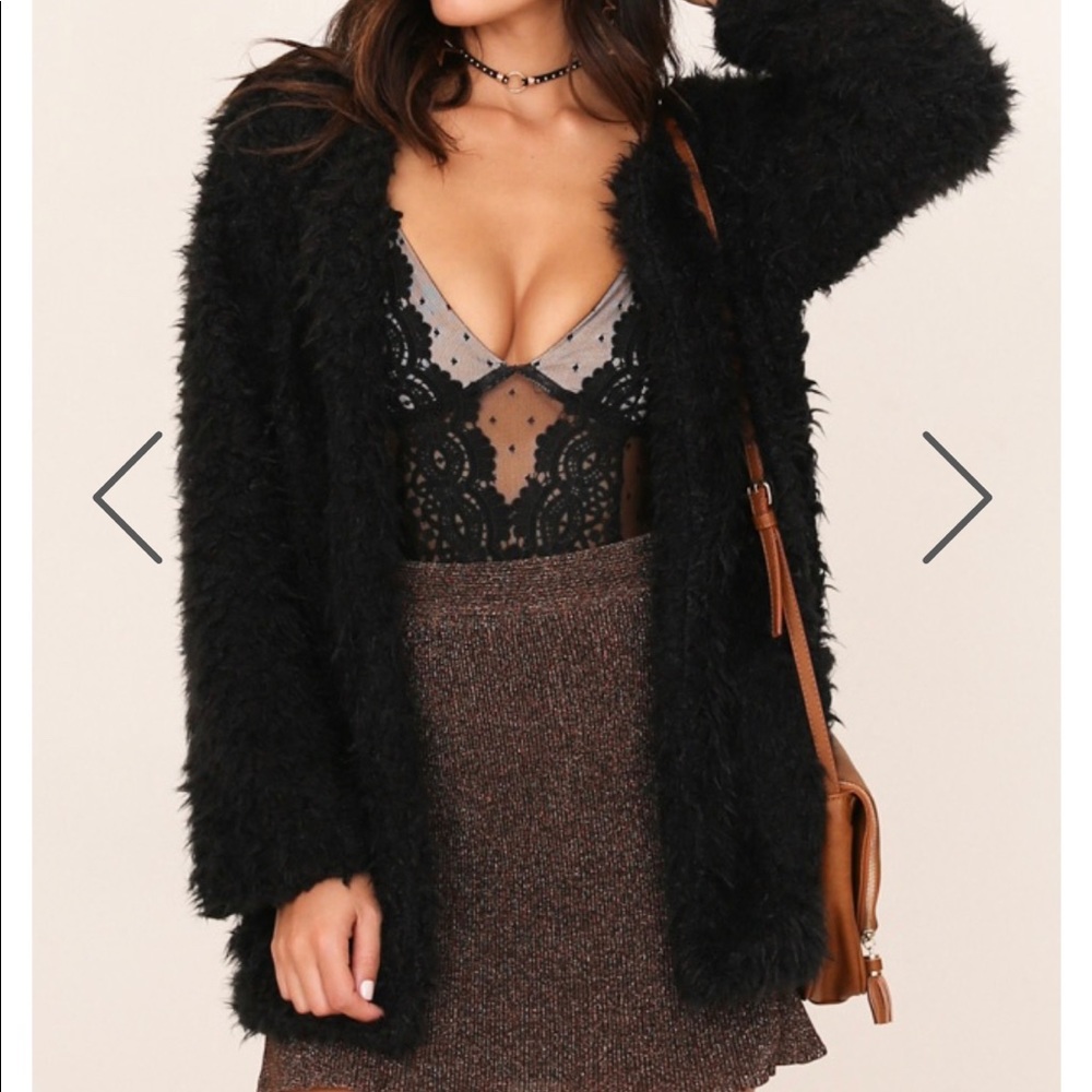 Black teddy coat